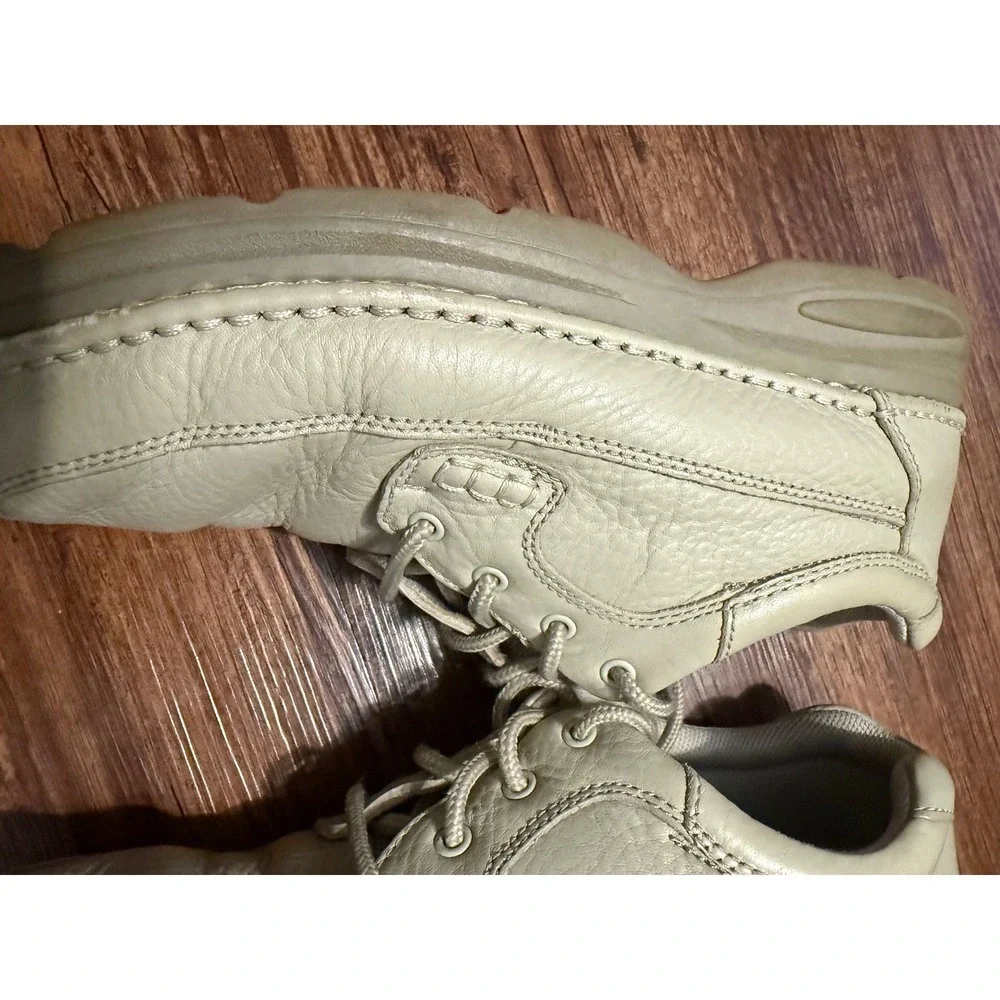 Nunn Bush 83890-06 Comfort Gel Shoes Men's 12 M‎ Genuine Leather Cream Lace Up